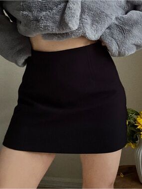 Steve Madden Black High-Rise Mini Skirt